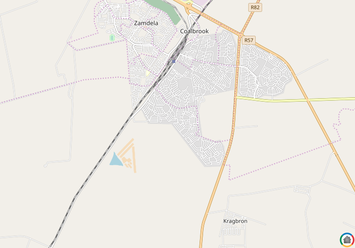 Map location of Zamdela